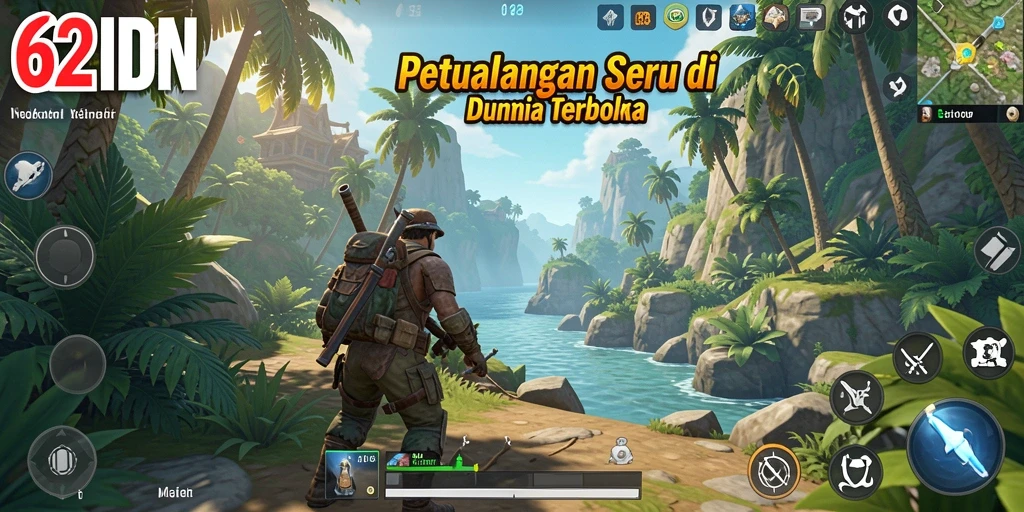 Gameplay 62IDN yang menakjubkan di dunia terbuka.