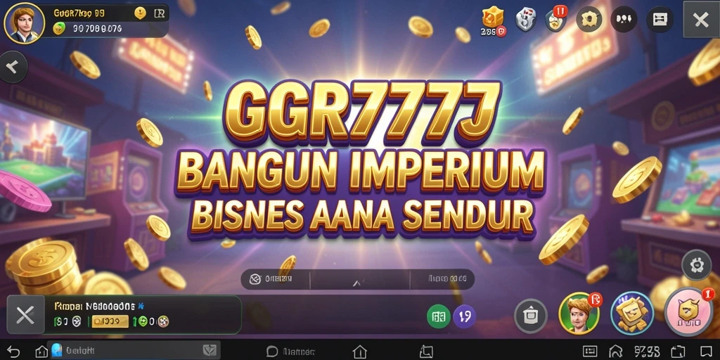 Tangkapan layar utama GGR7777 menampilkan gameplay seru saat membangun bisnis.