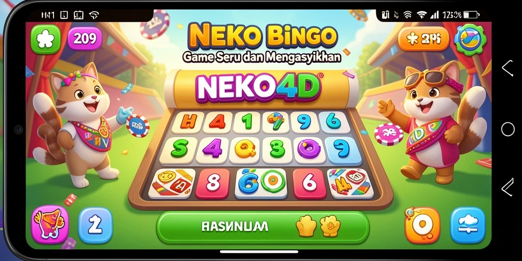 Tampilan gameplay seru dan interaktif di NEKO4D Bingo.