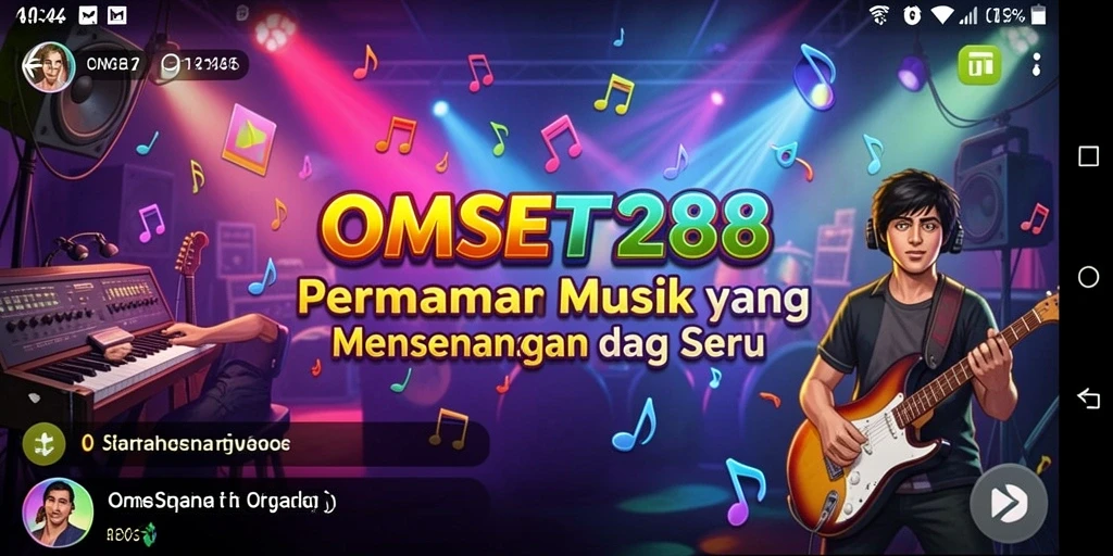 Tampilan gameplay <strong>OMSET288</strong> yang seru dan interaktif saat bermain musik.