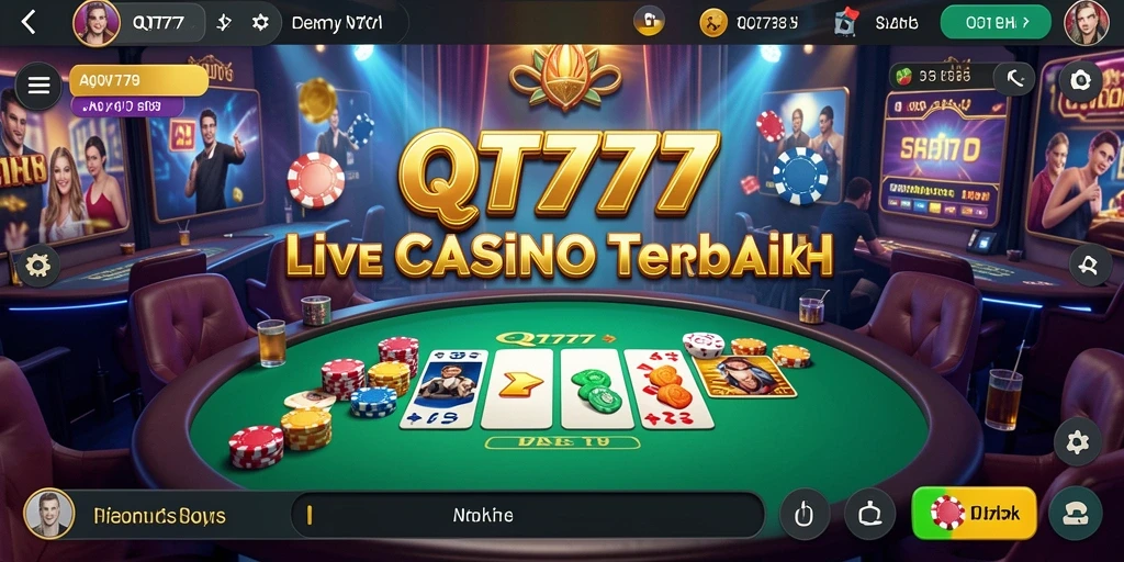 Tampilan menarik gameplay Live Casino di QT777.